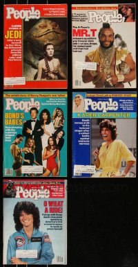 7z0563 LOT OF 5 PEOPLE MAGAZINES 1983 cool Star Wars Return of the Jedi cover story & more!