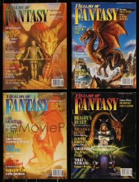 7z0578 LOT OF 4 REALMS OF FANTASY MAGAZINES 1994-1995 filled with great images & articles!