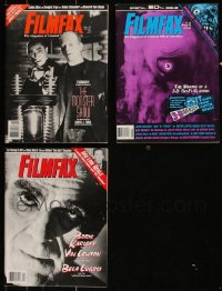7z0597 LOT OF 3 FILMFAX MAGAZINES 1992-1995 filled with great movie images & articles!