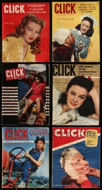 7z0542 LOT OF 7 CLICK MAGAZINES 1941-1944 filled with great images & articles!