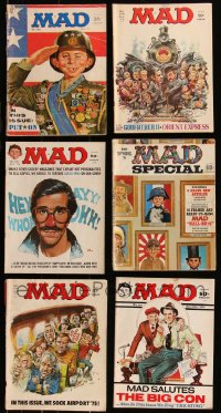 7z0551 LOT OF 6 MAD MAGAZINES 1971-1976 filled with great comedy images & articles!