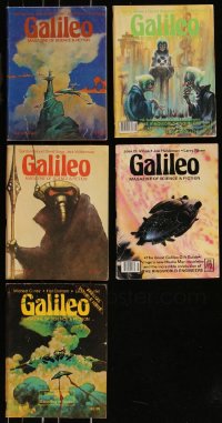 7z0571 LOT OF 5 GALILEO MAGAZINES 1976-1979 filled with great sci-fi images & articles!