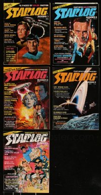 7z0481 LOT OF 5 STARLOG #1-5 MAGAZINES 1976-1977 filled with great sci-fi images & articles!