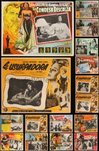 7z0040 LOT OF 21 MEXICAN LOBBY CARDS 1950s-1960s great scenes from a variety of different movies!