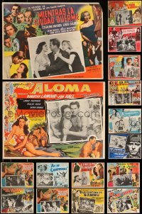 7z0041 LOT OF 20 MEXICAN LOBBY CARDS 1950s great scenes from a variety of different movies!