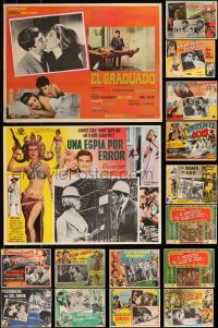 7z0045 LOT OF 16 MEXICAN LOBBY CARDS 1950s-1960s great scenes from a variety of different movies!