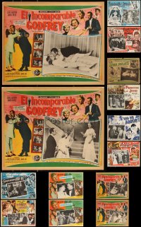 7z0046 LOT OF 15 MEXICAN LOBBY CARDS 1950s-1960s great scenes from a variety of different movies!