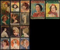 7z0485 LOT OF 14 PICTURE PLAY MOVIE MAGAZINES 1910s-1930s filled with great images & articles!