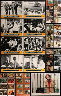 7z0373 LOT OF 73 LOBBY CARDS 1970s-1990s complete sets from a variety of different movies!