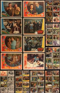 7z0370 LOT OF 77 1940S LOBBY CARDS 1940s incomplete sets from a variety of different movies!