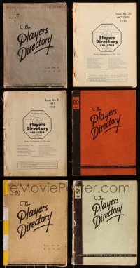 7z0605 LOT OF 6 1940 ACADEMY PLAYERS DIRECTORY SOFTCOVER BOOKS 1940 filled with lots of information!