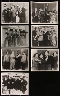7z0252 LOT OF 7 THREE STOOGES 8X10 REPRO PHOTOS 1980s great images of Moe, Larry, Curly & Shemp!