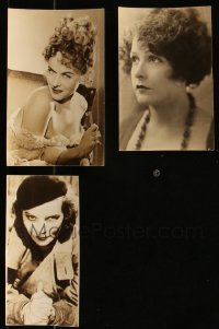 7z0185 LOT OF 3 TRIMMED STILLS 1920s-1930s great portraits of pretty actresses!