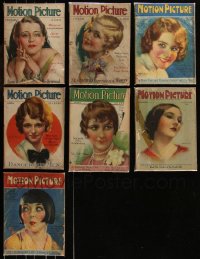 7z0533 LOT OF 7 MOTION PICTURE MOVIE MAGAZINES 1920s-1930s filled with great images & articles!