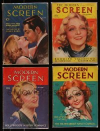 7z0583 LOT OF 4 MODERN SCREEN MOVIE MAGAZINES 1931 filled with great images & articles!