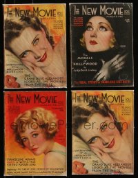 7z0582 LOT OF 4 NEW MOVIE MAGAZINES 1931 filled with great images & articles!
