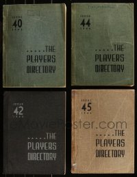 7z0612 LOT OF 4 1945-46 ACADEMY PLAYERS DIRECTORY SOFTCOVER BOOKS 1945-1946 lots of information!