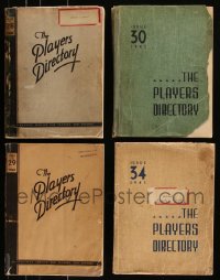 7z0614 LOT OF 4 1942-43 ACADEMY PLAYERS DIRECTORY SOFTCOVER BOOKS 1942-1943 lots of information!