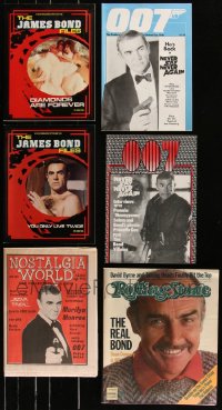 7z0552 LOT OF 6 JAMES BOND MAGAZINES 1970s-1980s filled with great images & articles!