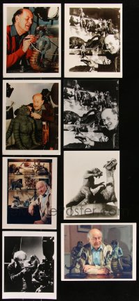 7z0273 LOT OF 13 RAY HARRYHAUSEN COLOR AND BLACK & WHITE 8X10 REPRO PHOTOS 1980s candid images!