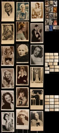 7z0243 LOT OF 33 POSTCARDS 1920s-1940s portraits of leading actors & actresses from that time!