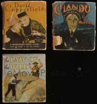 7z0648 LOT OF 3 HARDCOVER BIG LITTLE BOOKS 1934-1935 David Copperfield, Chandu, Law of the Wild