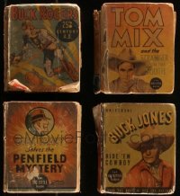 7z0646 LOT OF 4 HARDCOVER BIG LITTLE BOOKS 1930s Buck Rogers, Tom Mix, Buck Jones, Dick Tracy!