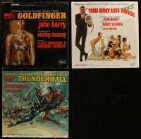 7z0026 LOT OF 3 JAMES BOND MOVIE SOUNDTRACK 33 1/3 RPM RECORDS 1960s music from 007 movies!