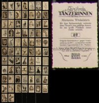 7z0196 LOT OF 65 BERUHMTE TANZERINNEN GERMAN CIGARETTE CARDS 1930s great portraits of dancers!