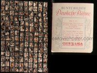 7z0190 LOT OF 140 BUNTE BILDER DEUTSCHE BUHNE GERMAN CIGARETTE CARDS 1930s movie stars in color!
