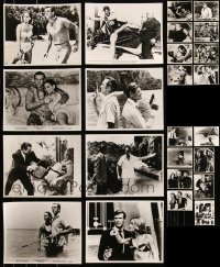 7z0250 LOT OF 24 JAMES BOND 8X10 REPRO PHOTOS 1980s Sean Connery, Roger Moore, Andress & more!