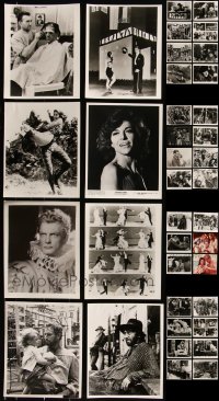 7z0247 LOT OF 37 8X10 REPRO PHOTOS 1980s a variety of great portraits, movie scenes & candids!