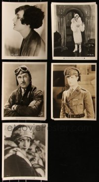 7z0179 LOT OF 5 SILENT 8X10 STILLS 1920s great portraits of male and female stars!