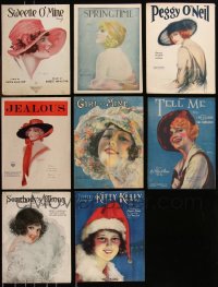 7z0428 LOT OF 8 1920S SHEET MUSIC 1920s a variety of great songs, with cool cover art!