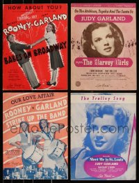 7z0437 LOT OF 4 JUDY GARLAND MOVIE SHEET MUSIC 1940s Babes on Broadway, Strike Up the Band & more!