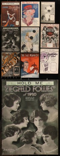 7z0419 LOT OF 10 ZIEGFELD FOLLIES SHEET MUSIC 1910s-1920s a variety of great songs!