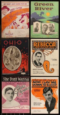 7z0432 LOT OF 6 EDDIE CANTOR MOVIE SHEET MUSIC 1920s a variety of great songs!