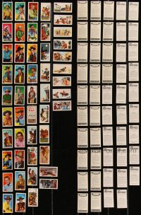 7z0199 LOT OF 49 COWBOY WESTERN CIGARETTE CARDS 1930s color portraits with info on the back!