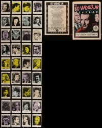 7z0211 LOT OF 36 ED WOOD ENGLISH TRADING CARDS 1992 portraits of everyone involved with him!