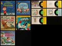 7z0670 LOT OF 5 READ-ALONG BOOK & RECORD SOFTCOVER BOOKS 1960s-1970s Charlie Brown, Disney & more!