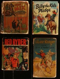 7z0647 LOT OF 4 COWBOY WESTERN BIG LITTLE BOOKS 1930s-1940s Tom Mix, Red Ryder, Lone Ranger!