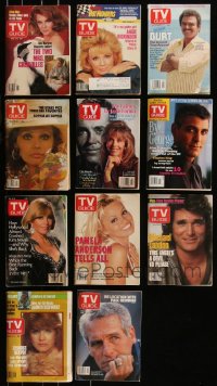 7z0459 LOT OF 11 TV GUIDE MAGAZINES 1980s-1990s filled with great celebrity images & articles!