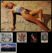 7z0091 LOT OF 8 UNFOLDED MISCELLANEOUS POSTERS 1980s a variety of different images!