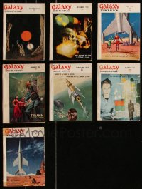 7z0545 LOT OF 7 1951-53 GALAXY SCIENCE FICTION MAGAZINES 1951-1953 great sci-fi images & articles!