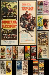 7z0075 LOT OF 25 FORMERLY FOLDED COWBOY WESTERN INSERTS 1950s great images from several movies!
