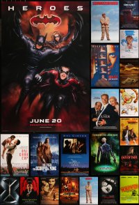 7z0111 LOT OF 22 UNFOLDED MOSTLY DOUBLE-SIDED MOSTLY 27X40 ONE-SHEETS 1980s-2000s cool movie images!