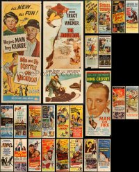 7z0068 LOT OF 31 FORMERLY FOLDED INSERTS 1940s-1970s great images from a variety of movies!