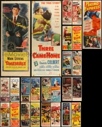 7z0072 LOT OF 27 FORMERLY FOLDED INSERTS 1940s-1950s great images from a variety of movies!