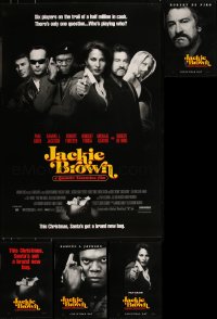 7z0142 LOT OF 6 UNFOLDED SINGLE-SIDED JACKIE BROWN TEASER AND ADVANCE 27X40 ONE-SHEETS 1997 cool!