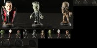 7z0234 LOT OF 6 SIDESHOW 1998 UNIVERSAL MONSTERS MINI STATUES 1998 Dracula, Frankenstein & more!